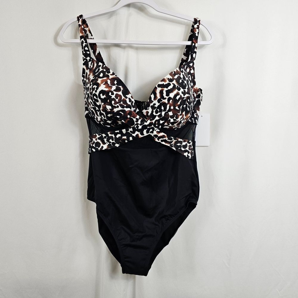 Swimsuits For All Black Mesh Swimsuit